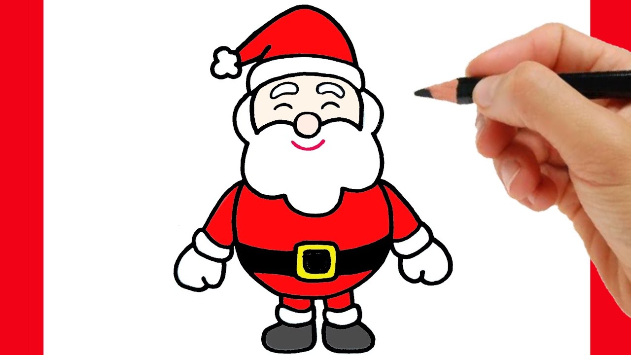 HOW TO DRAW SANTA CLAUS EASY STEP BY STEP