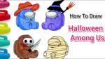 How To Draw AMONG US / Halloween Among Us / Baby Among Us   Easy