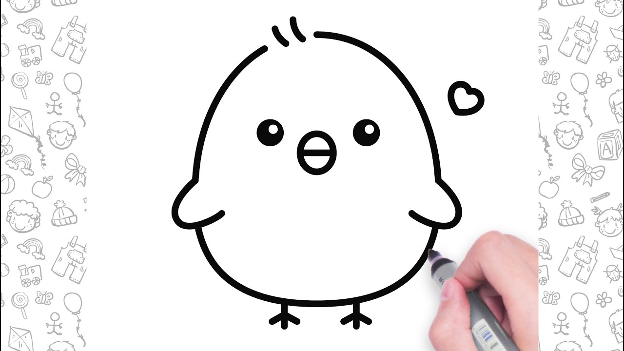 How to Draw a Baby Chick Easy | bolalar uchun oson chaqaloq jo'ja chizish | आसान बच्चे ड्राइंग