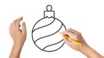 Comment dessiner une boule de sapin de Noël