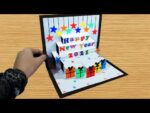 Happy new year card 2021 | how to make new year pop up greeting card | new year card making