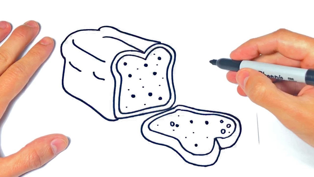 Cómo dibujar un Pan Paso a Paso | Dibujo de Pan