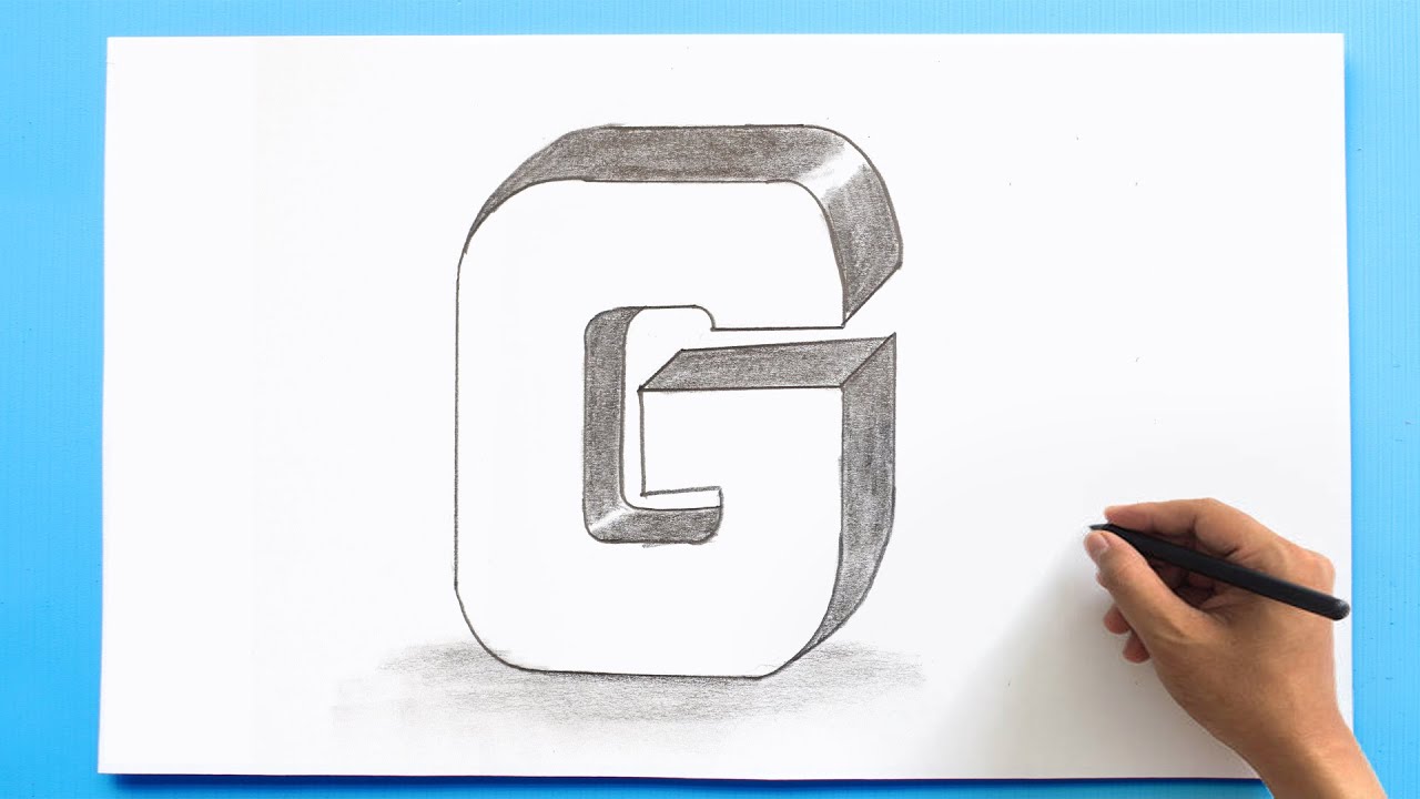 3D Letter Drawing - G