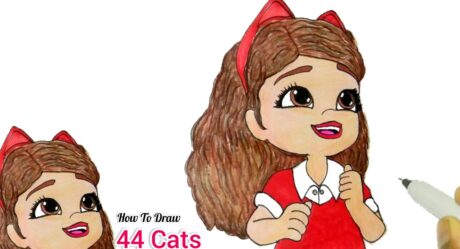 44 Gatos – Una chica muy especial | Como dibujar a la chica especial de 44 Cats | Caricaturas dibujos lindos