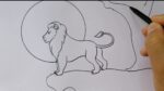 Aslan çizimi / How to draw a lion / İlkokullar ve ortaokullar için Görsel sanatlar dersi etkinliği