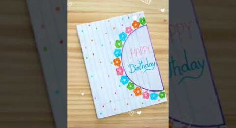 Beautiful White paper Birthday card | DIY Card Idea |#shorts #birthday#viral