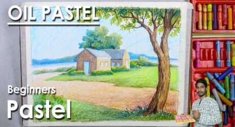 Beginners Pastel Scenery – How to Draw A House Landscape | step by step easy techniques