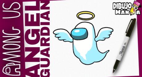 HOW TO DRAW THE GUARDIAN ANGEL OF AMONG US | how to draw among us guardian angel role