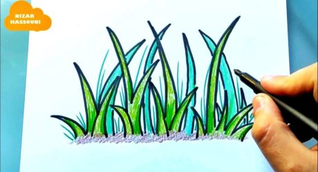Comment dessiner de l'herbe au crayon de couleur