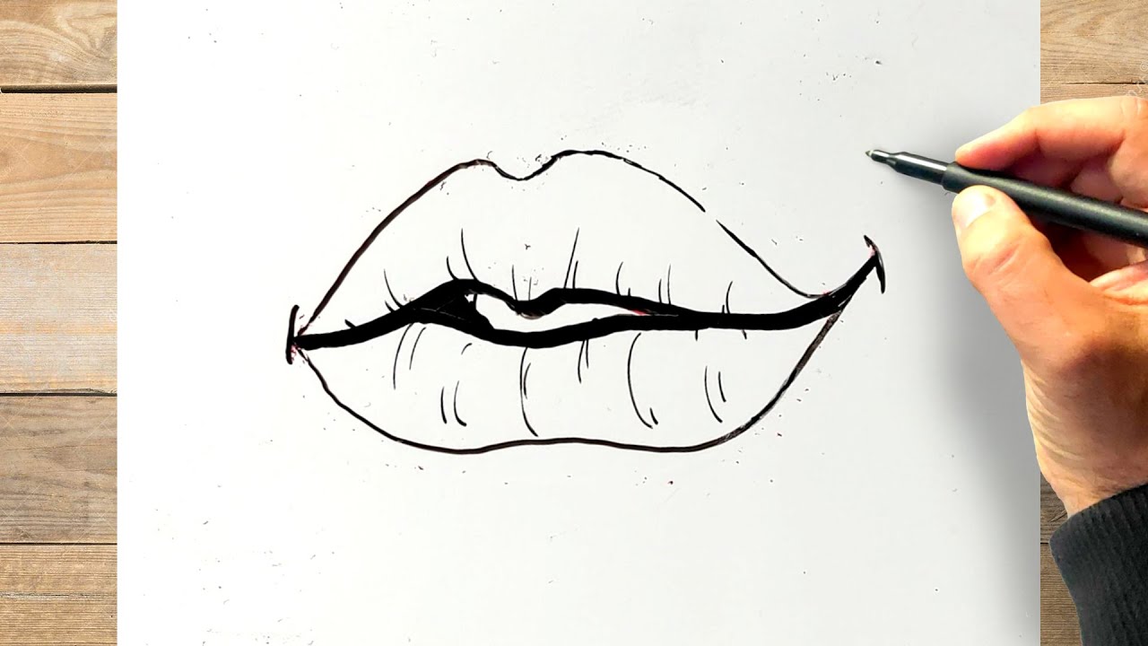 Comment dessiner une bouche de femme dessin