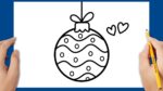 Comment dessiner une boule de sapin de Noël | Dessin de Noël
