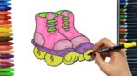 Cómo Dibujar y Colorear patinar | Dibujos Para Niños