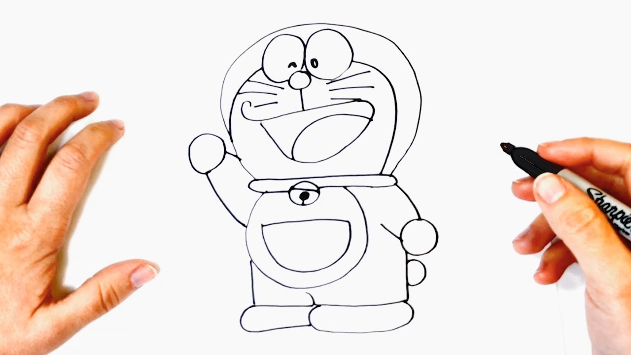 Cómo dibujar a Doraemon paso a paso | Dibujos Para Niños Pequeños