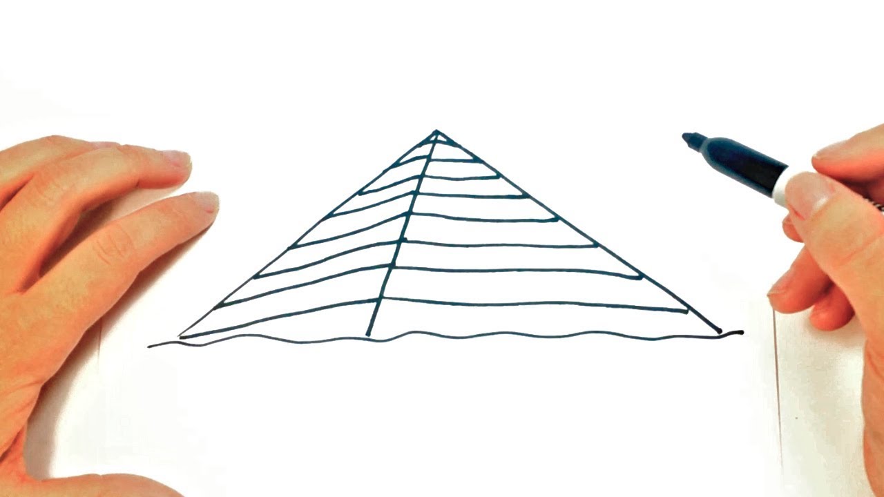 Como dibujar una Piramide paso a paso
