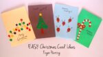 DIY Christmas Card Ideas EASY | Finger Painting | Handmade Greeting Cards | Kids Craft Ideas