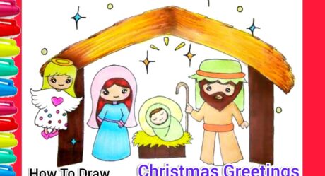 DIY – Christmas Greeting Card | How To Draw A Christmas Card (Make own Christmas Cards )