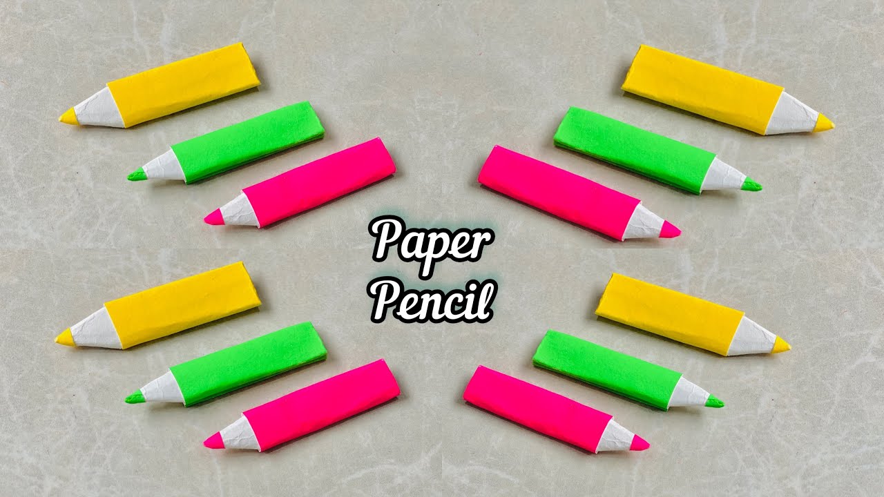DIY- Paper Pencil | Easy Paper pencil making | Back to school crafts | paper Crafts | Origami