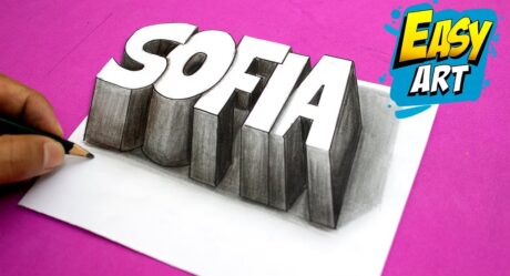 Drawing 3D SOFIA │Dibujos 3D │Como Dibujar el Nombre SOFIA 3D│ Easy Art