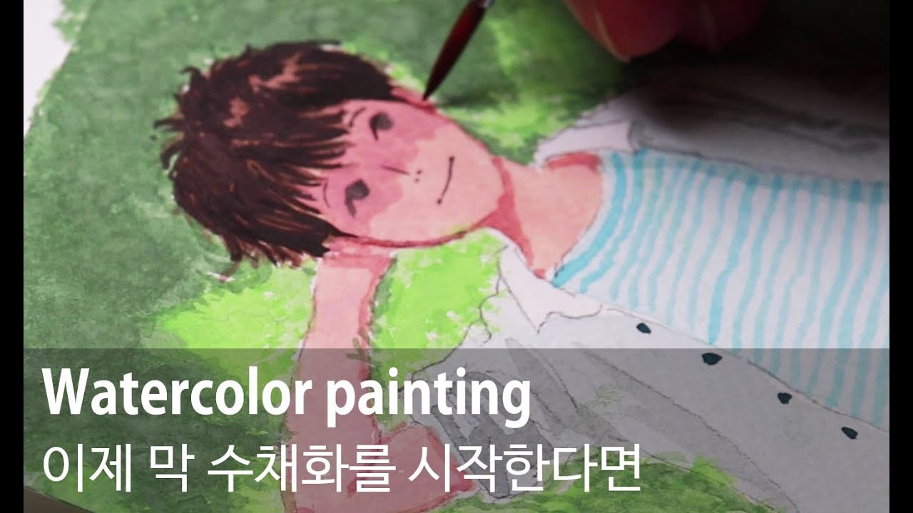 [ENG] 수채화 그리기 Watercolor Painting / 초보분들을 위한 팁 공유 (다이소 고체물감) / Watercolor Painting