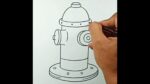 Easy Drawing Fire Hydrant #shorts