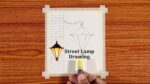 Easy Drawing for Beginners / A Street Lamp on wall / Step by Step