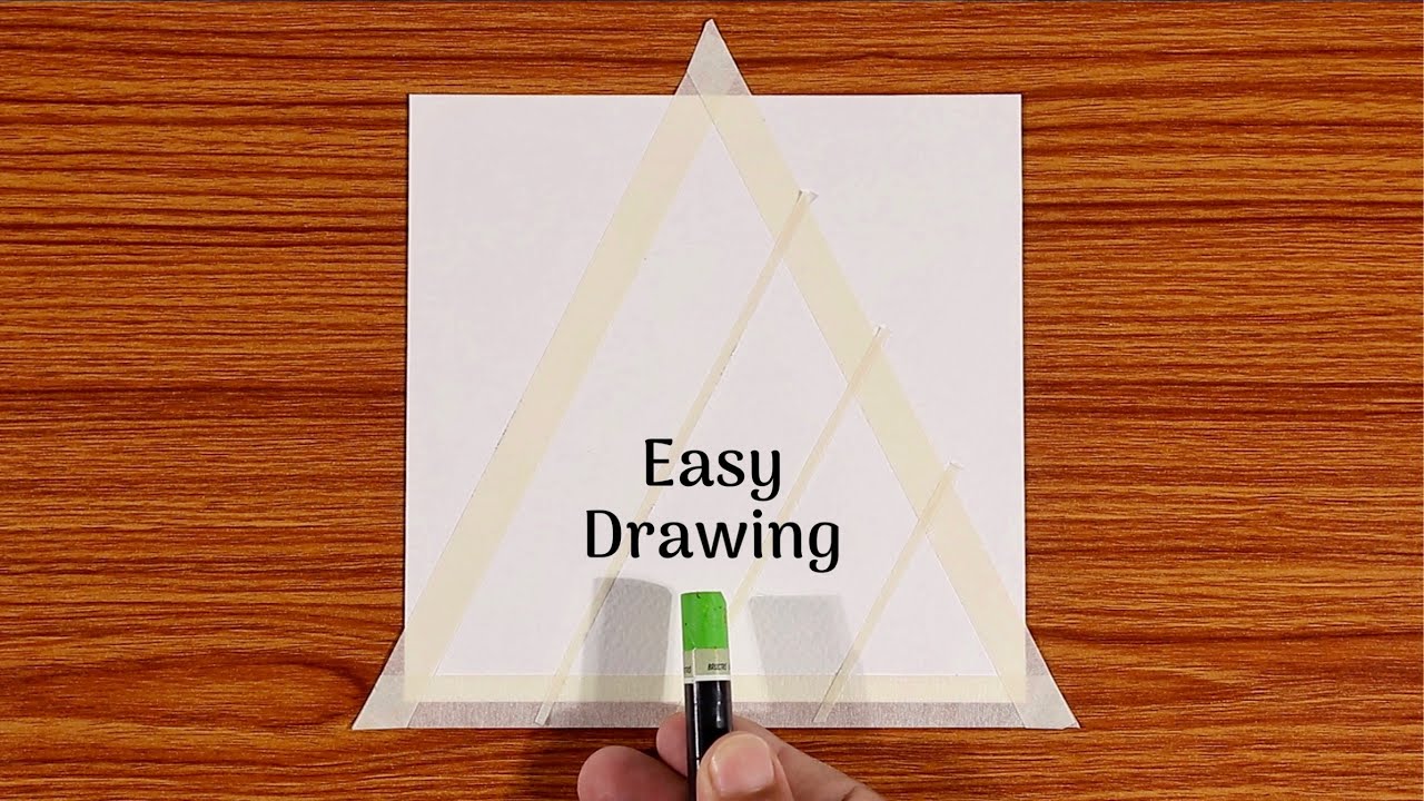 Easy Drawing for Beginners / Aurora Triangle with Oil Pastels / Step by Step