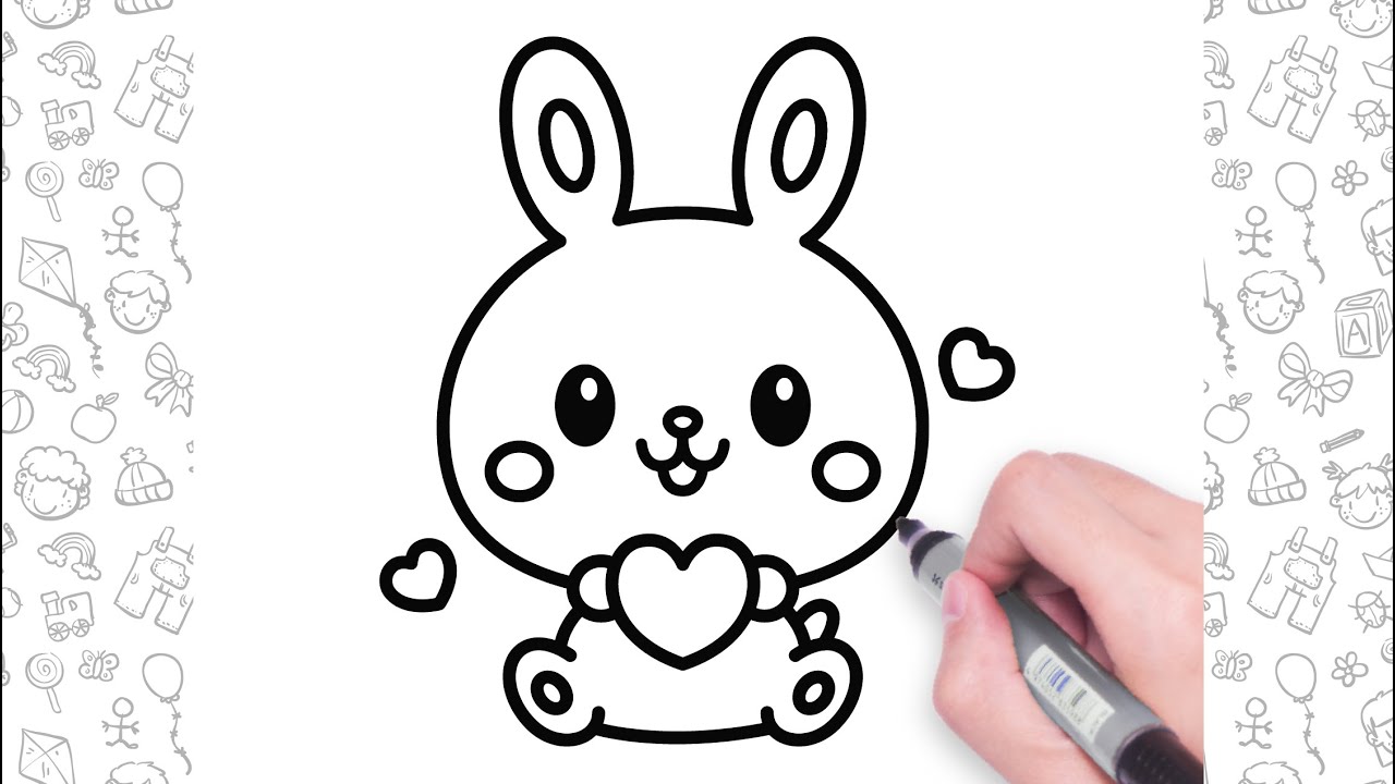Easy Rabbit Drawing For Kids | bolalar uchun oson quyon chizish | बच्चों के लिए आसान खरगोश ड्राइंग