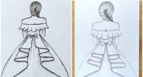 Farjana Drawing Academy Dessin Vs Mon Dessin / Comment Dessiner Une Fille Avec Frock F