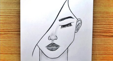 Güzel Kız Yüzü Çizimi Kolay / Karakalem Adım Adım Kadın Çizimi Kolay / How to draw a girl face