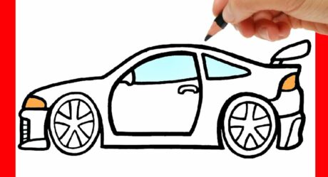 Comment dessiner une voiture facile | Dessins d’enfants étape par étape