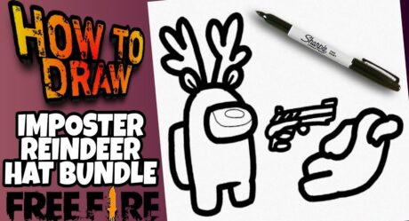 COMMENT DESSINER PARMI NOUS IMPOSTER HOLIDAY BUNDLE | CHAPEAU RENNE | como dibujar parmi nous imposteur reno