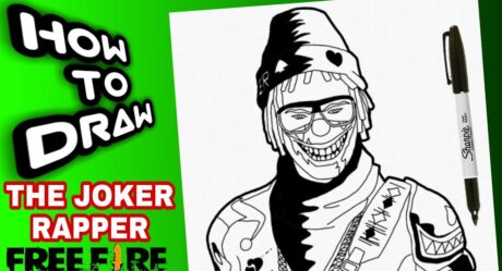 COMMENT DESSINER LE JOKER RAPPER DE FREE FIRE | ÉTAPE PAR ÉTAPE | DESSINS DE FEU GRATUITS