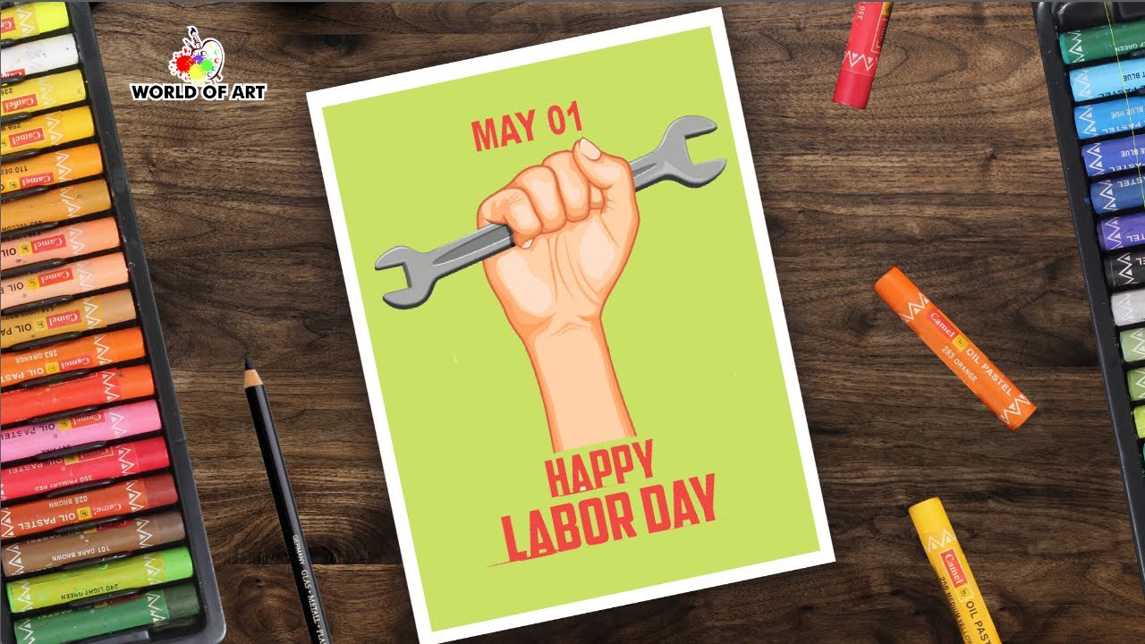 Happy labour day poster making / Drawing Poster ideas / Poster making