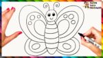 How To Draw A Butterfly Step By Step  Butterfly Drawing Easy