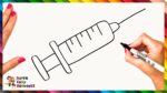 How To Draw A Syringe Step By Step  Syringe Drawing Easy