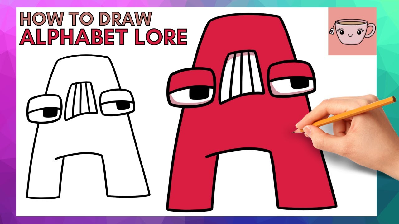 How To Draw Alphabet Lore - Letter A | Cute Easy Step By Step Drawing Tutorial