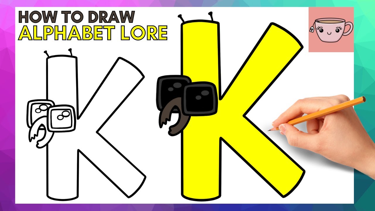 How To Draw Alphabet Lore - Letter K | Cute Easy Step By Step Drawing Tutorial