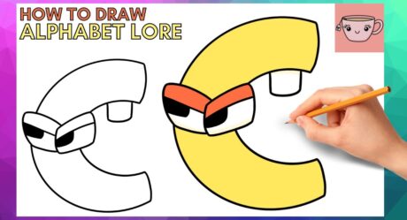 How To Draw Alphabet Lore – Lowercase Letter C | Cute Easy Step By Step Drawing Tutorial