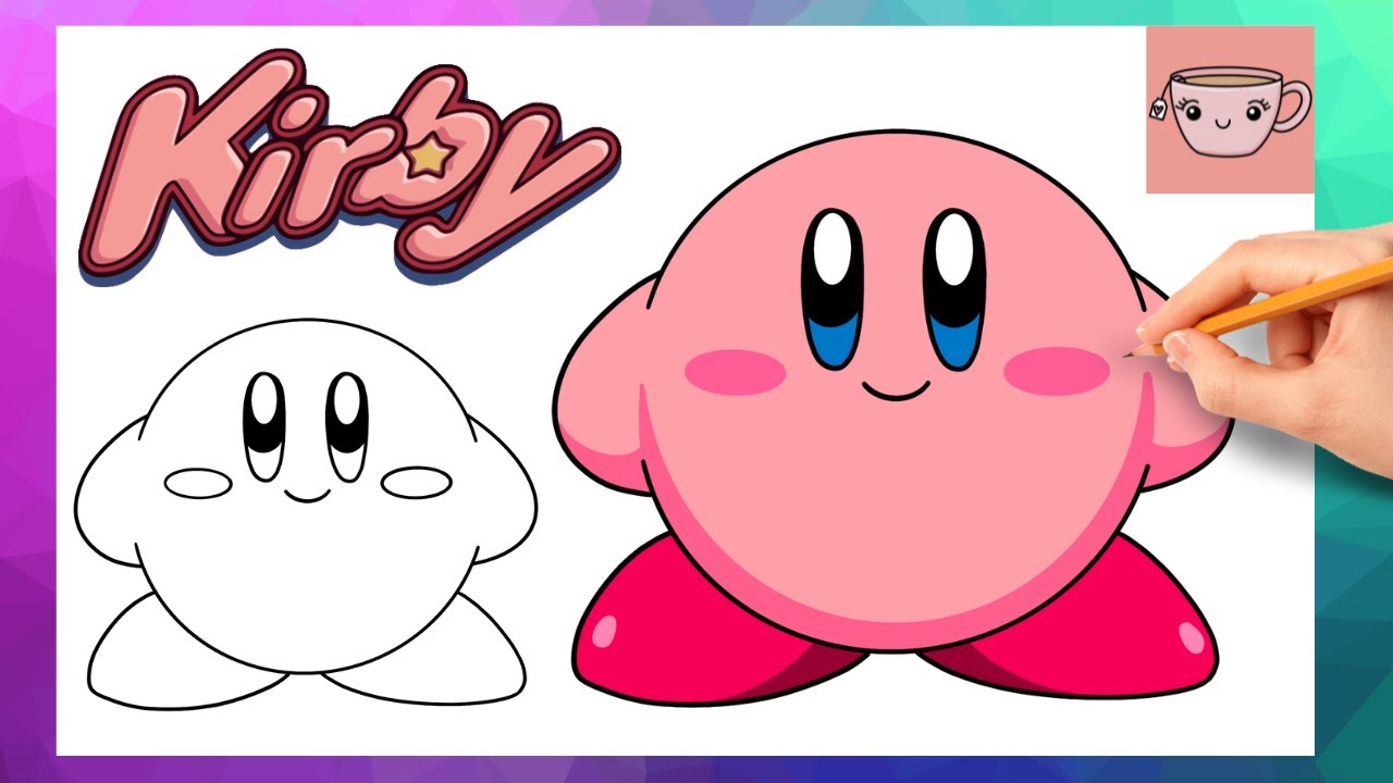 How To Draw Kirby | Cute Easy Step By Step Drawing Tutorial