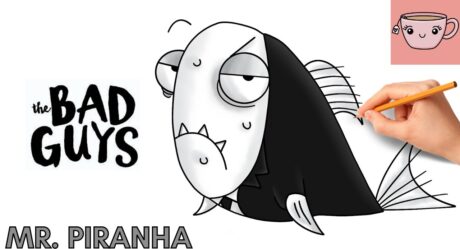 How To Draw Mr. Piranha | The Bad Guys | Easy Step By Step Drawing Tutorial