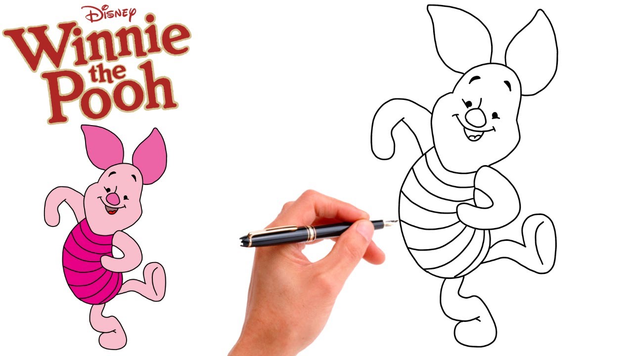 How To Draw PIGLET EASY // FROM WINNIE THE POOH // StepByStep