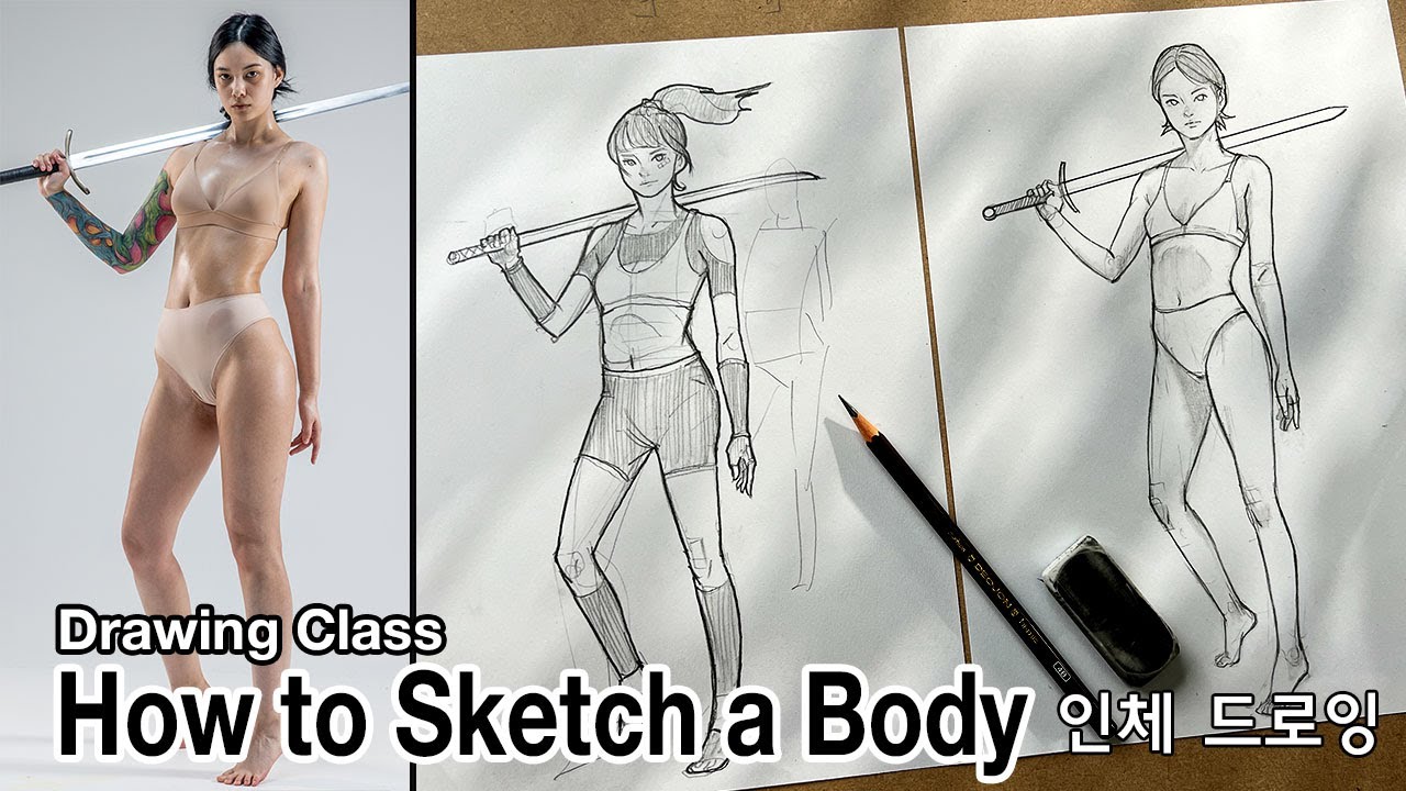 How To Draw a Body / Structural Drawing-3 / Sketching Figure Tutorial