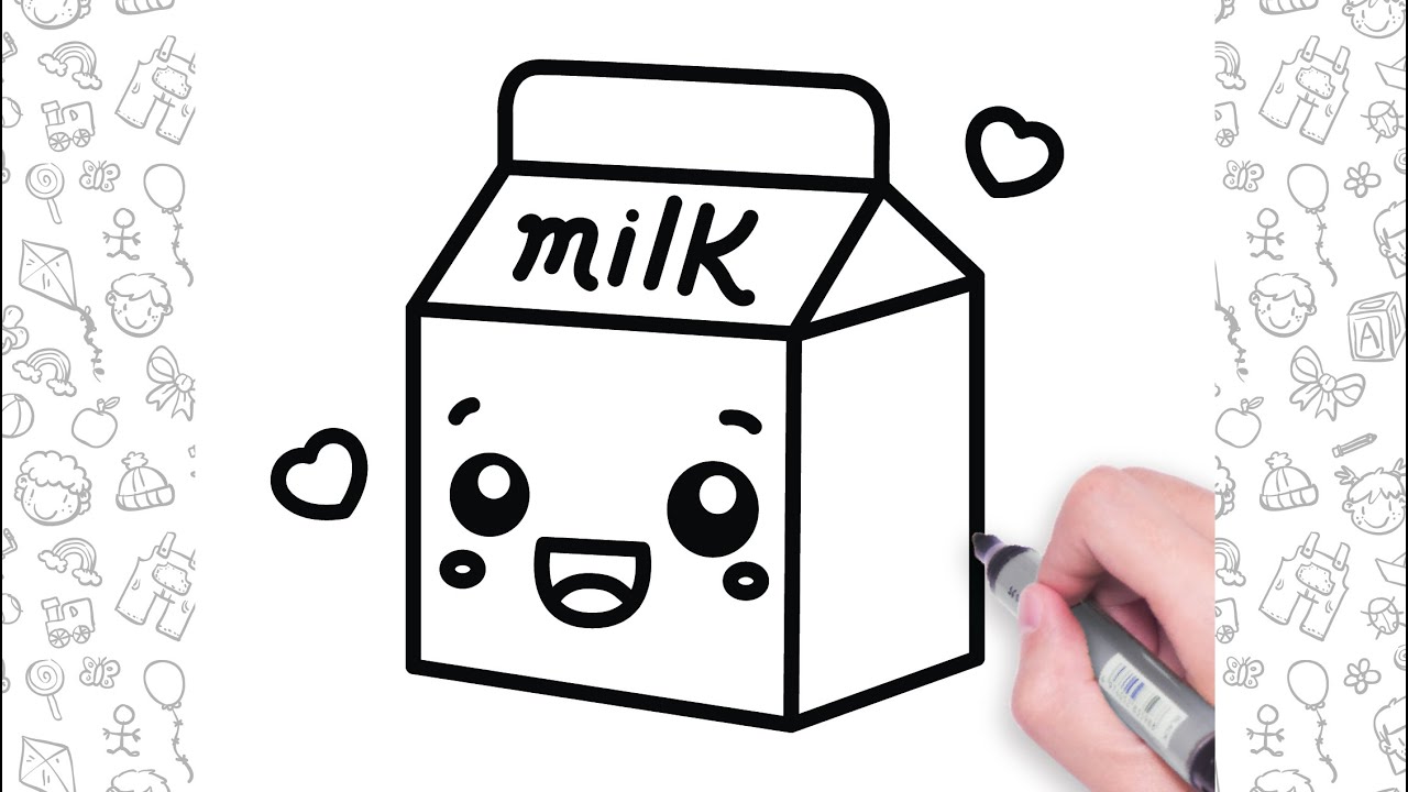 How To Draw a Cute Milk Box Step by Step Easy