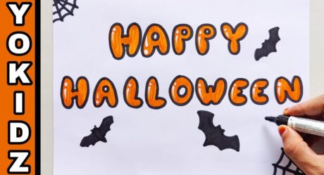 Cómo escribir Feliz Halloween en letras de burbujas