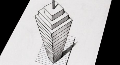 Cómo Dibujar un Rascacielos en 3D: Fácil Construcción Anamórfica Paso a Paso