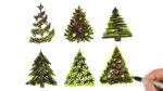 How to Draw 6 Types of Christmas Tree | Easy Drawing Tutorial