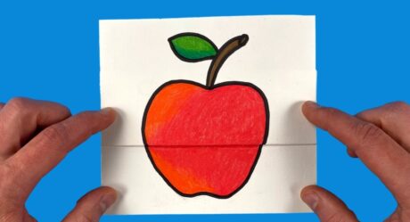 How to Draw Apple Folding Surprise | Funny Thing You Can Make of Paper