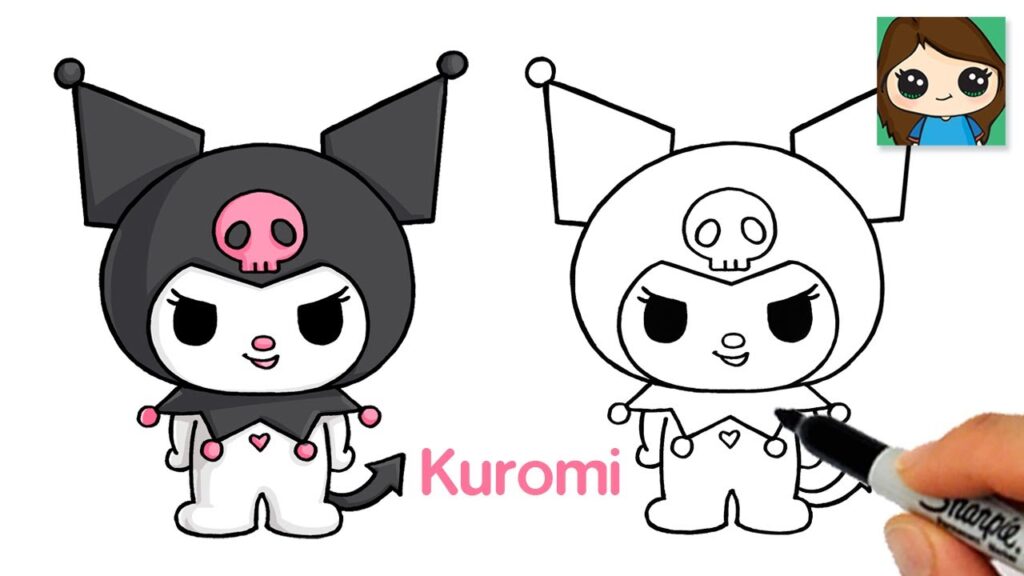 Cómo dibujar Kuromi fácil | Sanrio