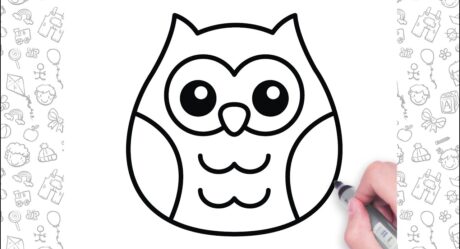 How to Draw Owl Easy & Cute | Owl Drawing Tutorial For Beginner