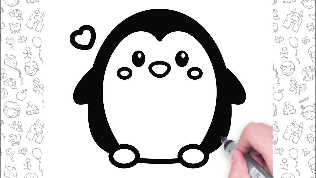 How to Draw Penguin Easy | Bolalar uchun oson pingvin chizish | बच्चों के लिए आसान पेंगुइन ड्राइंग
